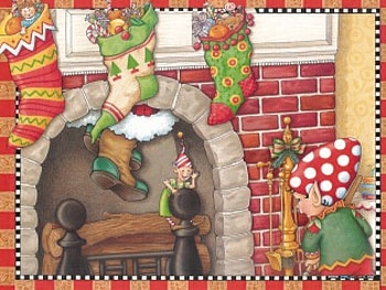 THE STOCKINGS ARE HUNG, CHRISTMAS, SPIRIT, STOCKING, PLACE, FIRE HD wallpaper