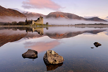 Kilchurn Castle, Scotland, castle, scotland, reflection, lake HD wallpaper