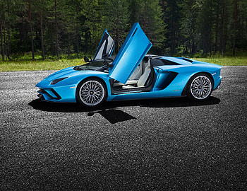 Open doors, Lamborghini Aventador S HD wallpaper