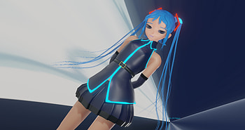 Hatsune Miku Blender Old , Blender 3D, blue eyes, blue hair, Hatsune Miku, Anime, Vocaloid HD wallpaper