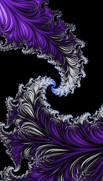 Purple spiral, fractal, abstract, digitalart HD phone wallpaper