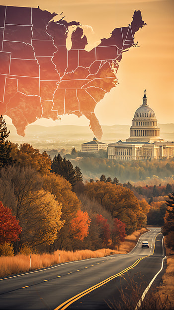 Map of the USA: Scenic for Travelers, road HD phone wallpaper