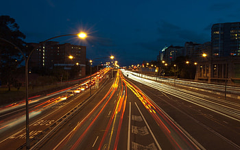 Cities, Night, Road, Movement, Traffic, City Lights, Speed HD wallpaper