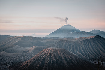 Landscape, Nature, Smoke, Vertex, Top, Fog, Volcano HD wallpaper