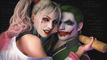 Joker Harley , joker, superheroes, dc-comics, art, harley-quinn HD wallpaper