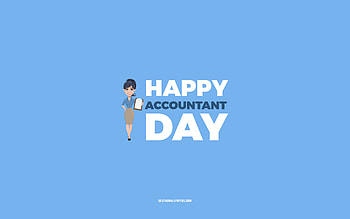 Happy Accountant Day, , blue background, Accountant profession, greeting card for Accountant, Accountant Day, congratulations, Accountant, Day of Accountant HD wallpaper