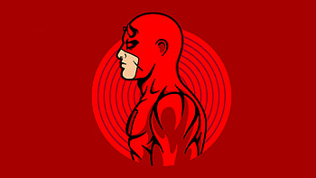 Dare Devil Minimal , daredevil, superheroes, minimalism, minimalist, red HD wallpaper