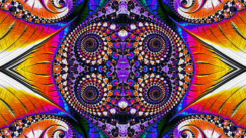 Trippy Psychedelic Fractal, trippy, psychedelic, aesthetic, pattern, Abstract, fractal HD wallpaper