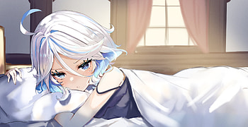 Genshin Impact – Furina & Aether in a Quiet Moment, Genshin Impact, Furina (Genshin Impact), Aether (Genshin Impact), girl, boy HD wallpaper
