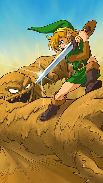 fight, sand, Link, The Legend of Zelda, video game HD phone wallpaper