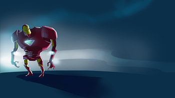 Little Iron Man, iron-man, superheroes, artwork, digital-art, behance, artist HD wallpaper