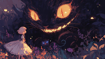 Cat Dark Horror, cat, Anime, AI Art, anime cat HD wallpaper