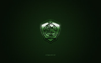 Humble Lions FC, Jamaican football club, green logo, green carbon fiber background, National Premier League, football, May Pen, Jamaica, Humble Lions FC logo HD wallpaper