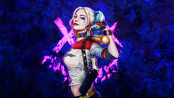 Harley Quinn Zany Antics, harley-quinn, superheroes, artwork, artist, digital-art, art, artstation HD wallpaper