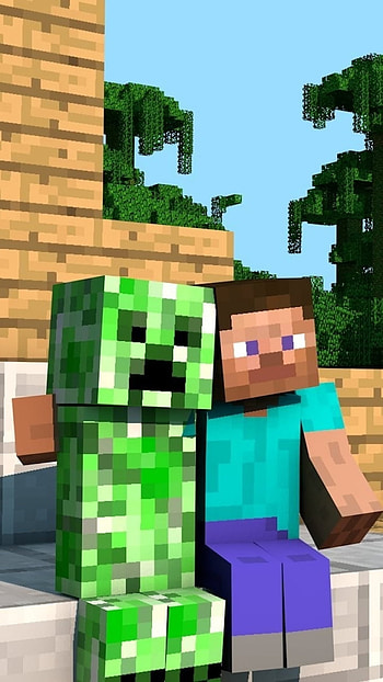 Minecraft Duo: Steve & Creeper Adventure, Steve (Herobrine Minecraft), Creeper (Minecraft), video game, Minecraft HD phone wallpaper