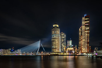Rotterdam Skyline, Travels, , Backgrounds HD wallpaper