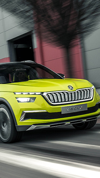 Skoda Vision X, Futuristic appeal, Frontal elegance, quality HD phone wallpaper