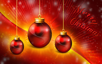 Red christmas balls, ornament, holiday, christmas, ball HD wallpaper
