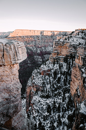 Landscape, Nature, Canyon, Snow, Rocks HD phone wallpaper