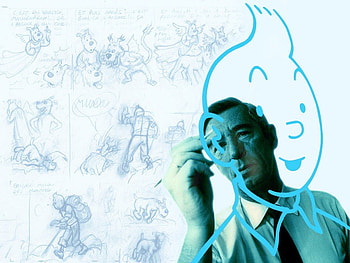 Herge, dog, milou, colored, snowy, cartoon, comic, france, cartoons, drawing, cool, funny, tintin HD wallpaper
