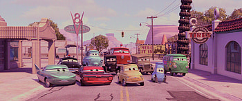 Radiator Springs many years ago, movie, Cars (Pixar) HD wallpaper