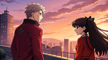 Fate/Stay Night: Stunning Ultra Experience, Fate/Stay Night, Anime, anime sunset HD wallpaper
