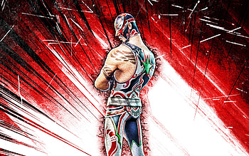 Masked Fury, grunge art, Fortnite Battle Royale, Fortnite characters, Masked Fury Skin, red abstract rays, Fortnite, Masked Fury Fortnite HD wallpaper