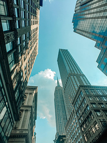 Cities, Architecture, City, Skyscraper, Building, Bottom View HD phone wallpaper