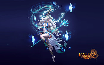 Fantasy girl, blue, white, frumusete, league of angels, crystal, game, girl, luminos HD wallpaper