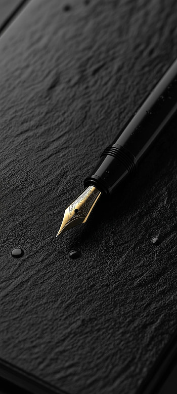 Elegant Ink: A Sleek Black Pencil for Your , black, close-up HD phone wallpaper