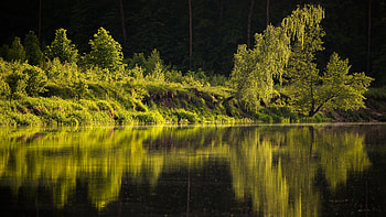 Lake, nature, reflection, water HD wallpaper
