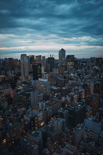 Cities, Architecture, City, Building, View From Above, Skyscrapers, Megalopolis, Megapolis HD phone wallpaper