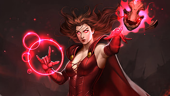 Scarlet Witch Art, scarlet-witch, superheroes, behance, artwork HD wallpaper