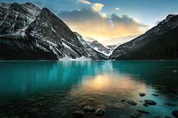 Lake Louise Hamlet In Canada, lake, mountains, reflection, nature HD wallpaper