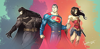 Superman Wonder Woman Batman Heroicly, superman, batman, wonder-woman, artwork, digital-art, superheroes HD wallpaper