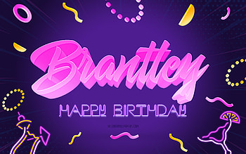 Happy Birtay Brantley, , Purple Party Background, Brantley, creative art, Happy Brantley birtay, Brantley name, Brantley Birtay, Birtay Party Background HD wallpaper