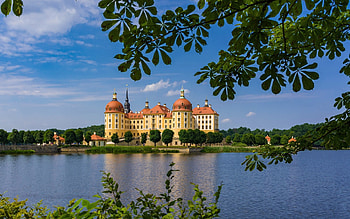 Moritzburg Castle, Germany, Germany, Moritzburg, castle, lake, chestnut HD wallpaper
