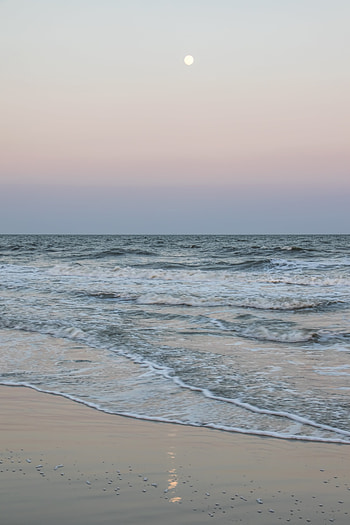 Nature, Sea, Waves, Beach, Moon, Reflection HD phone wallpaper