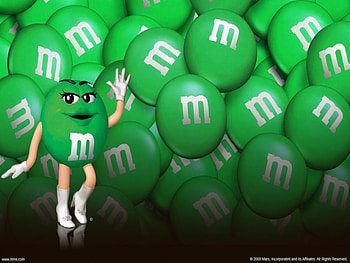 Green M&M Girl, other, abstract, candy HD wallpaper