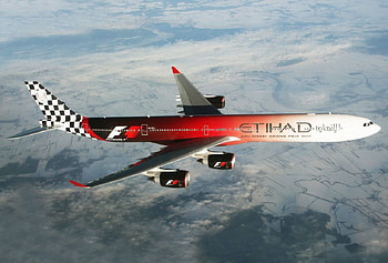 Airbus A340, airbus, a340, abu dhabi airlines HD wallpaper