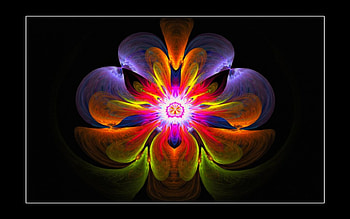 00005DN, cool, colorful, fractal, rainbow HD wallpaper