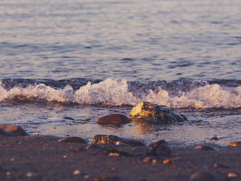 Nature, Water, Stones, Sea, Waves, Beach HD wallpaper