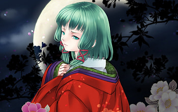 Green hair anime, doll, anime, hair, green HD wallpaper