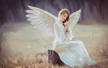 Angel With Wings, angel, artist, artwork, digital-art, wings HD wallpaper