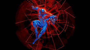 Spiderman 2099 Showdown, spiderman, spiderman-2099, superheroes, artwork, digital-art, art, artstation HD wallpaper