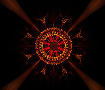 Abstract, Circles, Rays, Beams, Pattern, Fractal HD wallpaper