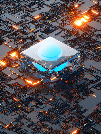 3D, Chip, Cpu, Processor, Core, Nucleus HD phone wallpaper
