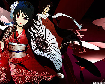 anime in red, people, anime, dark, red HD wallpaper