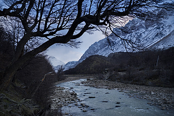Nature, Rivers, Stones, Mountains, Branches, Hill HD wallpaper