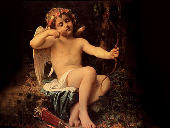 Cupid, valentines, angel, love HD wallpaper